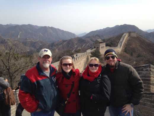 Family on Great Wall