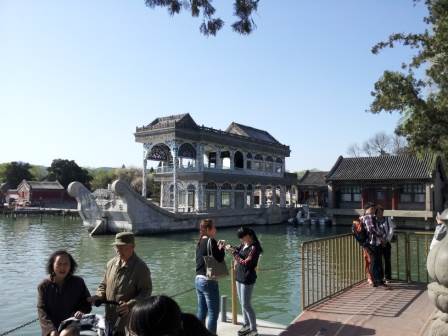 Boat entirely made out of marble - a must see at the Summer palace...