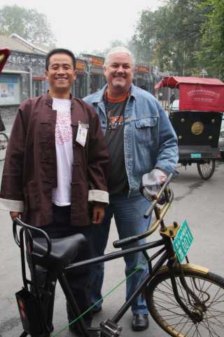 Jeff and the pedicab driver