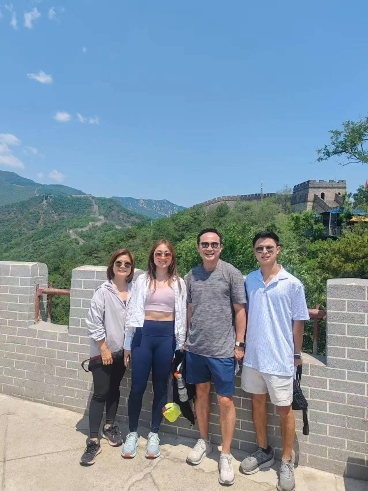 My family on Mutianyu great wall