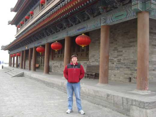 Me standing on the Ancient City Wall of Xian.