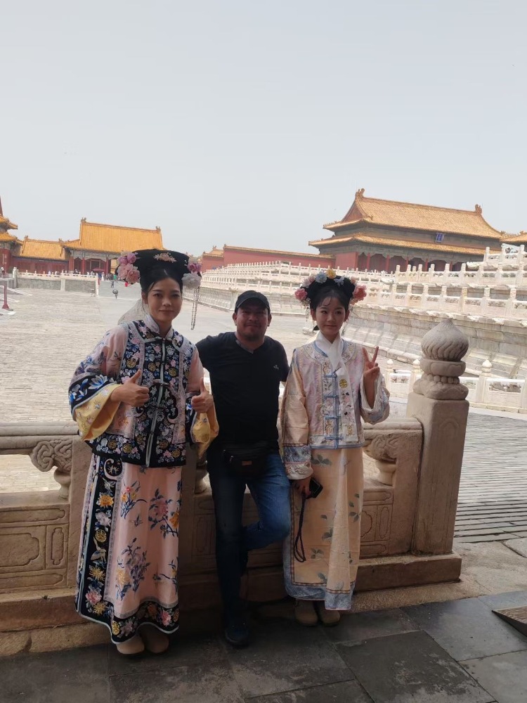 Traditional costume lady in Forbidden city