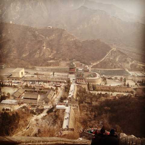 My view from atop the Great Wall, January 2013