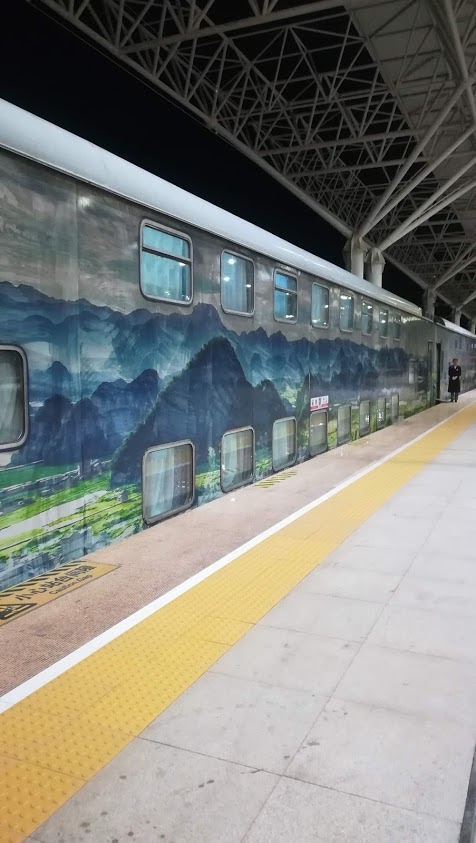 Double decker night train from Lijiang to Kunming