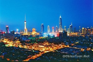 The night view of Shanghai