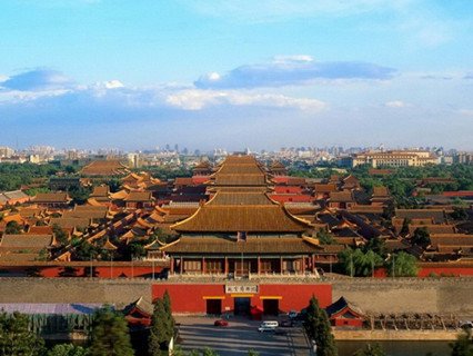 A Bird's Eye View of Forbidden City at Jingshan Park