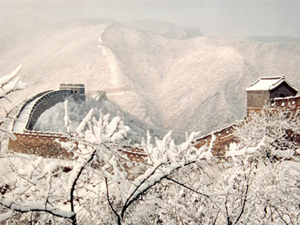 Badaling Great Wall in Snowy Winter