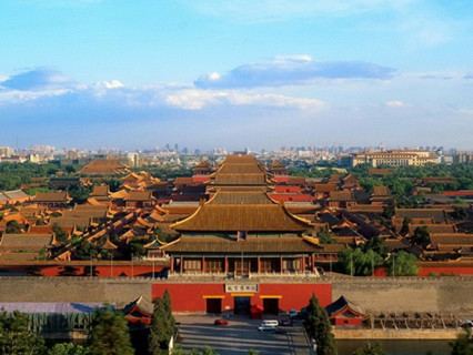 A Bird\'s Eye View of Forbidden City at Jingshan Park